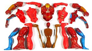 Assemble Toys Avengers Ironman vs iron Buster vs SpiderMan vs Siren Head  Marvel Superhero Story [upl. by Connett]