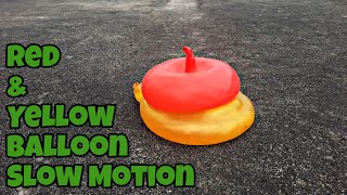 Red And Yellow Balloon Funny Slow Motion Video  4K  Film by Sarath [upl. by Toomin]