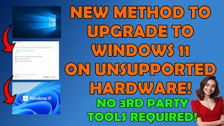 New Way To Upgrade From Windows 10 to 11 on Unsupported Hardware  No 3rd Party Tools Required [upl. by Isbel518]