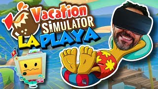 VACATION SIMULATOR GAMEPLAY  PRIMER PASEO TURÍSTICO  The Beach La Playa [upl. by Wadsworth]