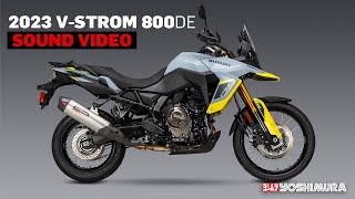 2023 Suzuki V Strom 800DE Sound Stock vs Yoshimura RS12 ADV slipon [upl. by Nomi]