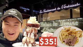 The BEST STEAK Deal in NYC Le Relais de Venise LEntrecôte 35 Steak Frites [upl. by Eeimaj]