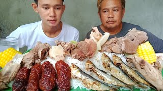 MASARAP NA ULAM SA TAG ULAN  NILAGANG BUTO BUTO NG BABOY AT MANOK  LONGGANISA AT TUYO [upl. by Forsta]