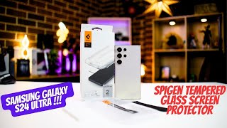 Best Screen Protector S24 Ultra  Spigen Tempered Glass Screen Protector [upl. by Adiaz]