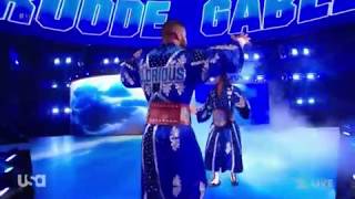 Bobby Roode and Chad Gable Entrance on Raw Jan72019 [upl. by Rebme]