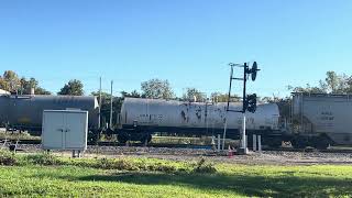 Caboose leads L44 back across the diamond after conductor lines the switch filmed October 10th 2024 [upl. by Haikan142]