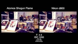 Nikon d800 vs Atomos Shogun Flame [upl. by Sissel]