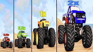 Big vs Medium vs Small Monster Trucks 10  Beamng drive [upl. by Horvitz]