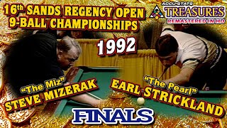 9BALL Steve MIZERAK vs Earl STRICKLAND  16TH SANDS REGENCY OPEN FINALS 1992 [upl. by Evangelist]