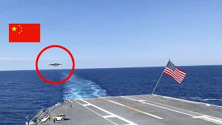 A Chinese Fighter Jet TRIES to Land on a US Aircraft Carrier Then THIS Happened [upl. by German]