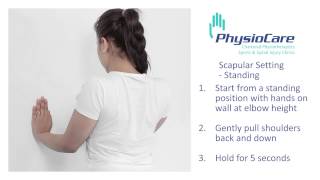 PhysioCare  Scapular Setting  Standing [upl. by Amoakuh239]