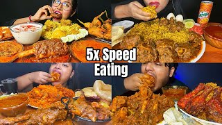 ASMREating Spicy🔥🔥🔥Mutton Biryani With Mutton Nalli Curry Chicken Biryani Indian food Mukbang [upl. by Calli]