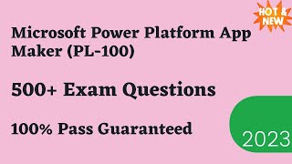 Microsoft Power Platform App Maker PL100 Exam Dumps amp Questions 2023 [upl. by Amiarom784]