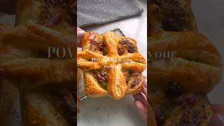 Spicy pesto and kabano pastries pastry pesto baking easyrecipe easybaking [upl. by Balmuth]