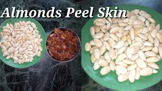 बिना भिगोयें बादाम का छिलका आसानी से कैसे निकाले।Blanching Of Almonds Peel Almond Skin [upl. by Nyleek173]