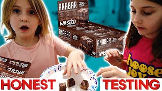 NEW Triple Chocolate Wasted ANABAR Protein Bar HONEST KIDS Review [upl. by Llorrac]