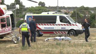 Air Ambulance attends serious cycling incident in Bendigo 522012 [upl. by Lasorella]