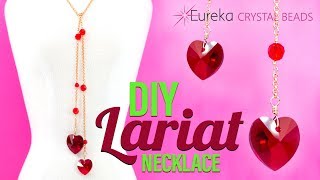 Simply Sweet Valentines Lariat Necklace Tutorial [upl. by Lacefield596]