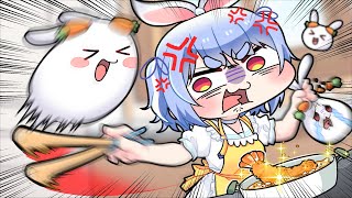 Usada Pekora fights with Nousagi during her cooking stream【Komainu  Clip  Hololive】 [upl. by Rolando]