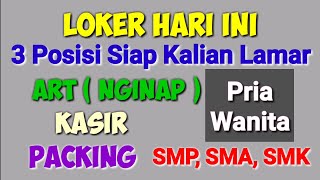 Loker Terbaru Lulusan SMP Boleh Daptar ll Lowongan Kerja Hari Ini [upl. by Loydie]