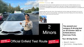 Enfield Test Route 1014am  Driving Test Tips amp Voiceover [upl. by Hollander]