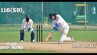 GoPro Batsman Camera view  CENTURY 11659  GoPro Cricket Highlights [upl. by Yks946]