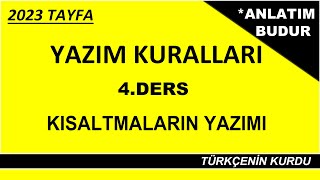 Yazım Kuralları  Kısaltmaların Yazımı  YENİ 2023 TAYFA [upl. by Tremaine597]