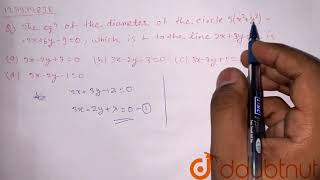 The equation of the diameter of the circle 3x2y22x6x90 which is perpendicular to th [upl. by Else]