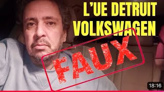 POURQUOI ALDO STERONE A TORT AVEC VOLKSWAGEN [upl. by Zzabahs441]