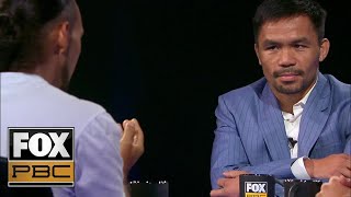 Manny Pacquiao vs Keith Thurman FULL INTERVIEW  FACE TO FACE  PBC ON FOX [upl. by Omari193]