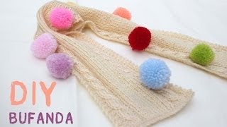 DIY Como hacer bufanda de niño o niña patrón gratis [upl. by Ecydnak]