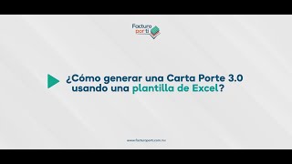 Carta Porte Plantilla Excel [upl. by Tirza363]