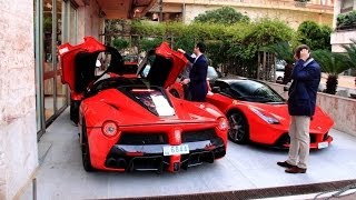 2 LaFerrari in Monaco Start up amp Sound [upl. by Aseela413]