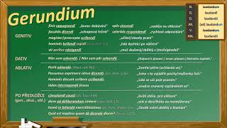 Gerundium – podstatné jméno slovesné Latinská syntax [upl. by Fritts]