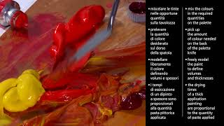 Tutorial Maimeri  Utilizzo spatola pittura a olio  Use of pallet knife in oil painting [upl. by Freytag493]