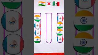 short Flag matching game  trending IND🇮🇳×MEXICO🇲🇽 drawing art independenceday shorts [upl. by Milda164]