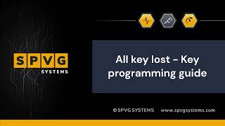 All key lost  Key programming guide [upl. by Hait340]