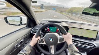 2022 BMW 320d POV DRIVE on the Autobahn  233kmh top speed [upl. by Walczak725]