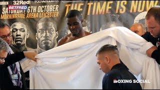 quotHAS ANYONE GOT A TOWELquot OHARA DAVIES WEIGHS IN NAKED AHEAD OF JACK CATTERALL BOUT IN LEICESTER [upl. by Egiaf]