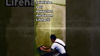 ✨Leimfarbe easy abwaschen mit Washboy  removing distemper easily with this Lifehack ✨ [upl. by Nnairek]