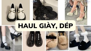 SHOPEE HAUL Tổng hợp những mẫu giày dép dép lông giày cao gót  Tổng hợp Tik Tok [upl. by Adnamma]