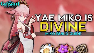 YAE MIKO GUIDE UPDATED for 44 Rerun  Abilities Artifacts Weapons Teams  Genshin Impact [upl. by Norraj]