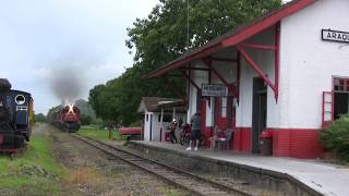 🇧🇷 RetrôClassic Vídeo Trem cargueiro da ALL cruzando pela estação de AraquariSC2011  Brasil [upl. by Eenehs]