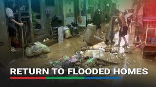 Manila residents return home after heavy downpour from typhoon Carina  ABSCBN News [upl. by Magdau]