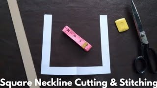 Square Neckline Cutting ✂️ amp Stitching Class 5 By Stitching World [upl. by Revkah]