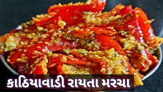 રાયતા મરચા કેવી રીતે બનાવવા Rayta Marcha Banavani Rit gujrati KitchenGujarati Recipe Sambharo [upl. by Archy]