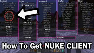 How To Get Nuke Hacked Client Minecraft Bedrock [upl. by Ronnica]