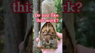 New driftwood carving  driftwood woodcarving artistsoftiktok outdoors [upl. by Thedrick]