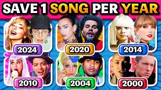 🎶 Hits Rewind Save One Song Per Year ⏪ 2024  2000 🔥 Music Quiz [upl. by Brant]