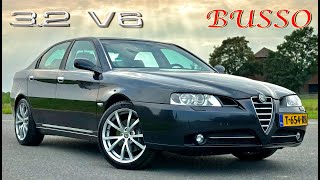 ALFA ROMEO 166 32 V6 Busso  REVIEW on AUTOBAHN [upl. by Bartel]